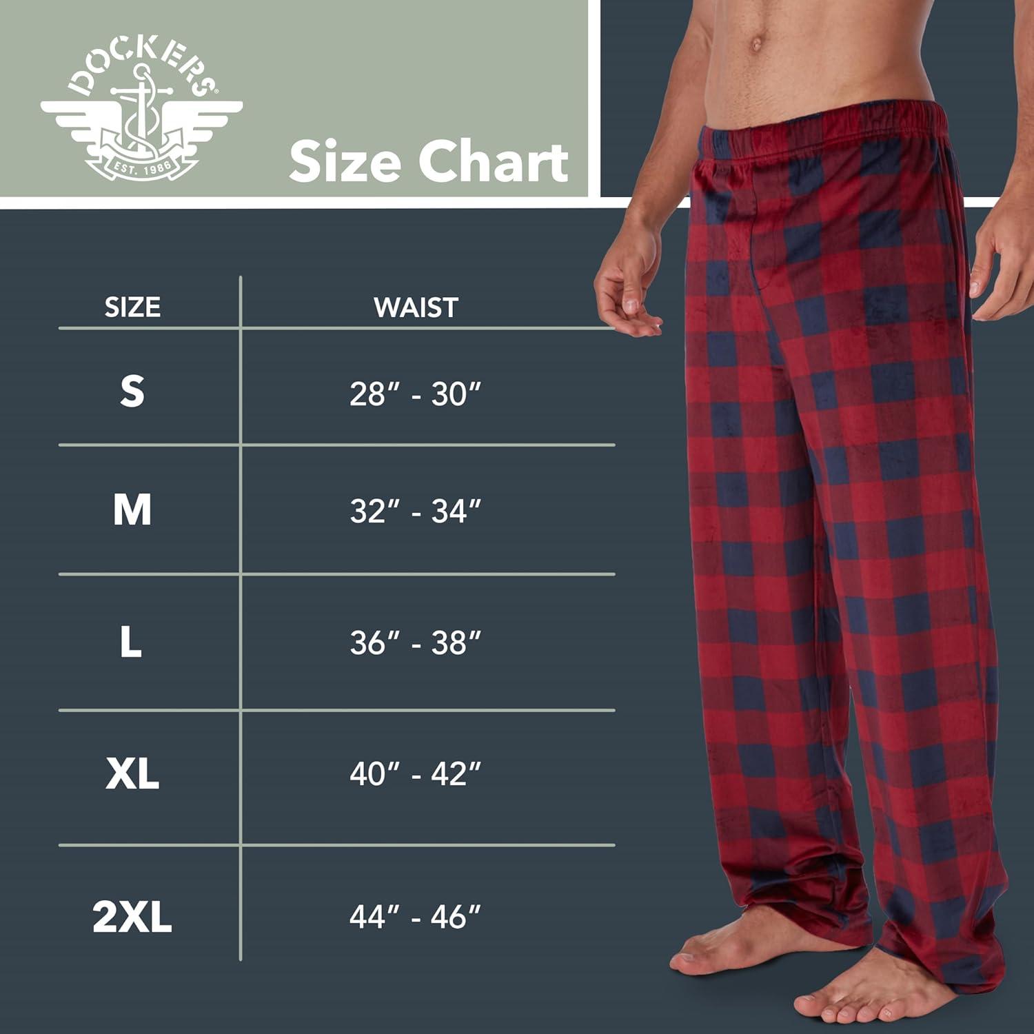 imageDOCKERS Fleece Pajama Pants for Men 2 Pack Lounge Sleepwear PJs with PocketsAsst 3