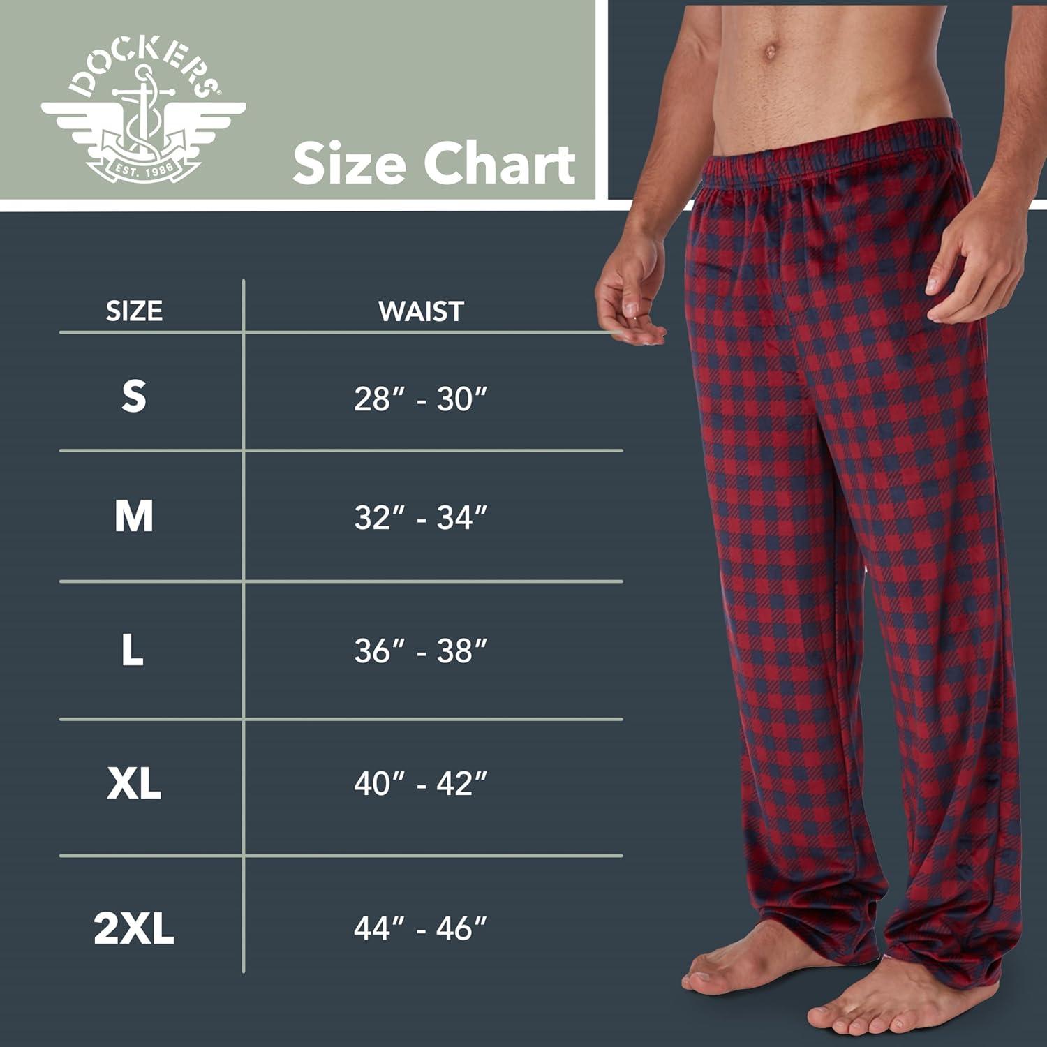 imageDOCKERS Fleece Pajama Pants for Men 2 Pack Lounge Sleepwear PJs with PocketsAsst 4