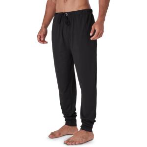 DOCKERS Mens Pajama Pants, Lightweight Lounge Casual Sleep Pants for Men(Black)