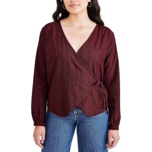 DOCKERS Womens Regular Fit Long Sleeve Flowy Blouse Shirt(Tibetan Red – Chorus Gingham (Twill))