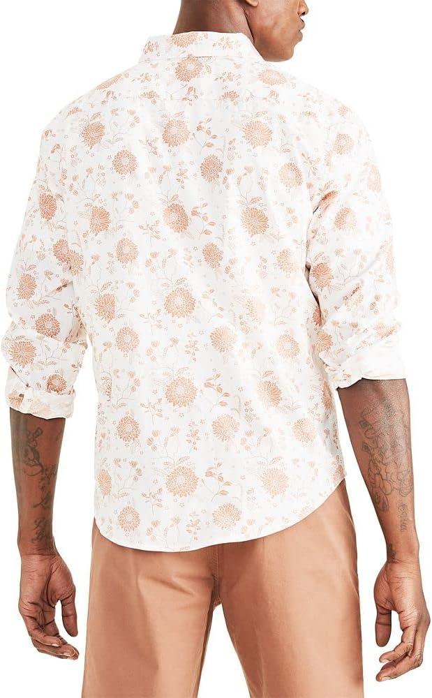 imageDockers Mens Regular Fit Long Sleeve Casual Shirt Regular and Big ampamp TallRose Dawn Floral Print