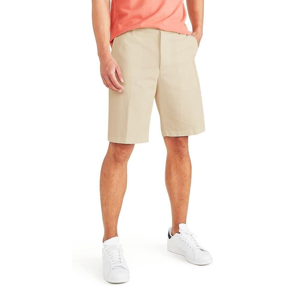 Dockers Men’s Perfect Short Classic Fit 10.5″(Timberwolf) - Dockers